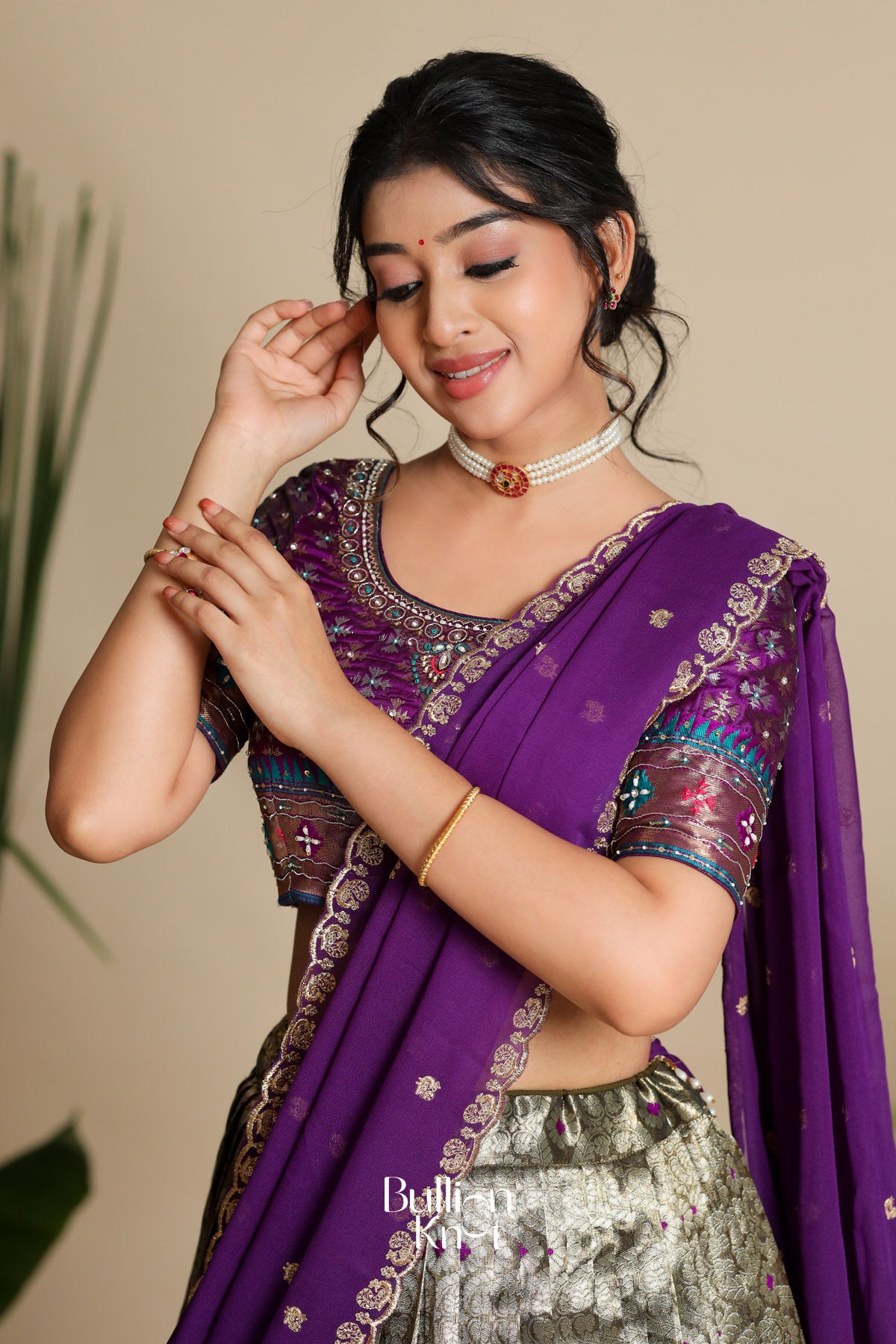 Shreshtha Banarasi Lehenga Set in Purple