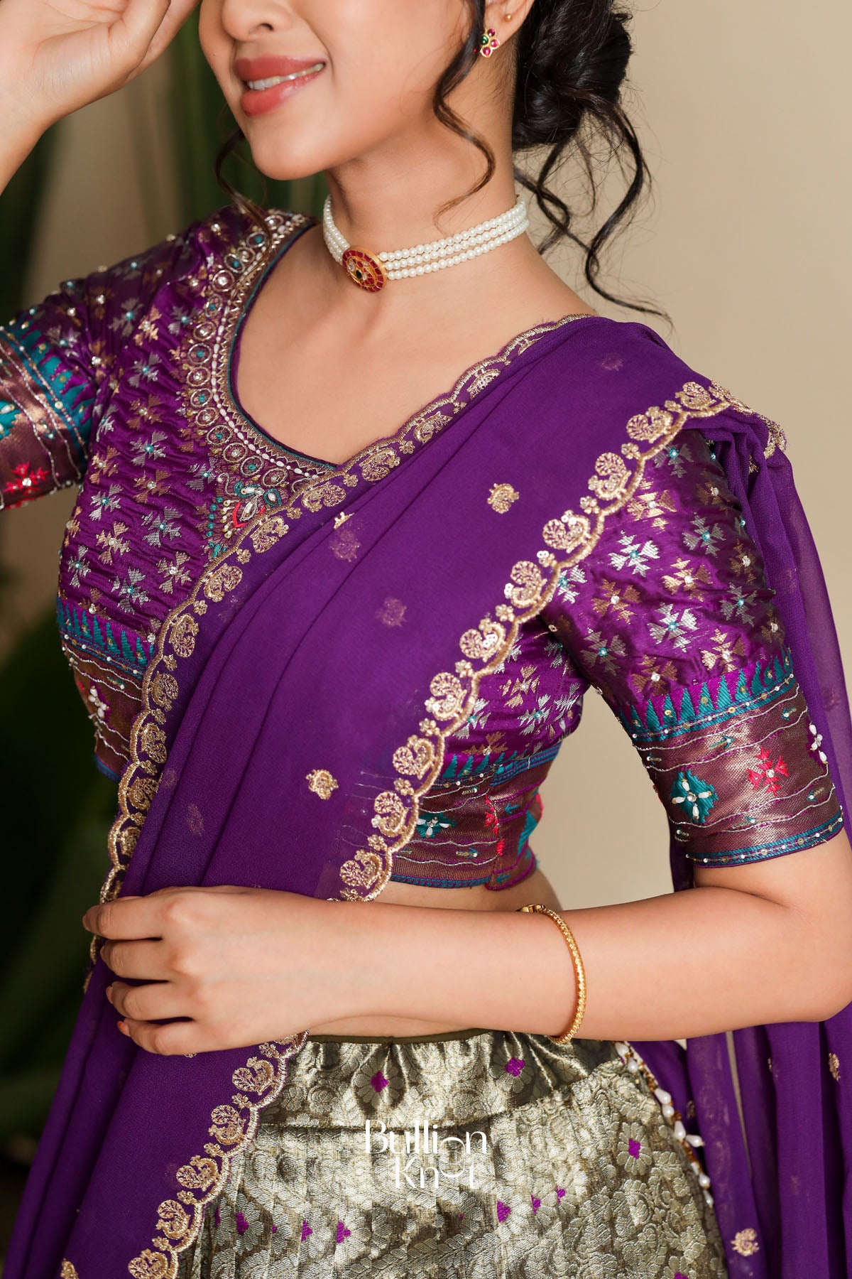 Shreshtha Banarasi Lehenga Set in Purple