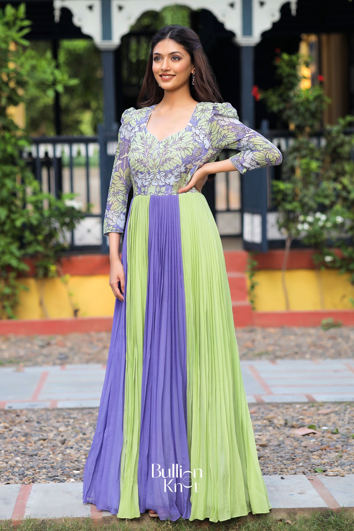 Songbird Georgette Dress In Lilac