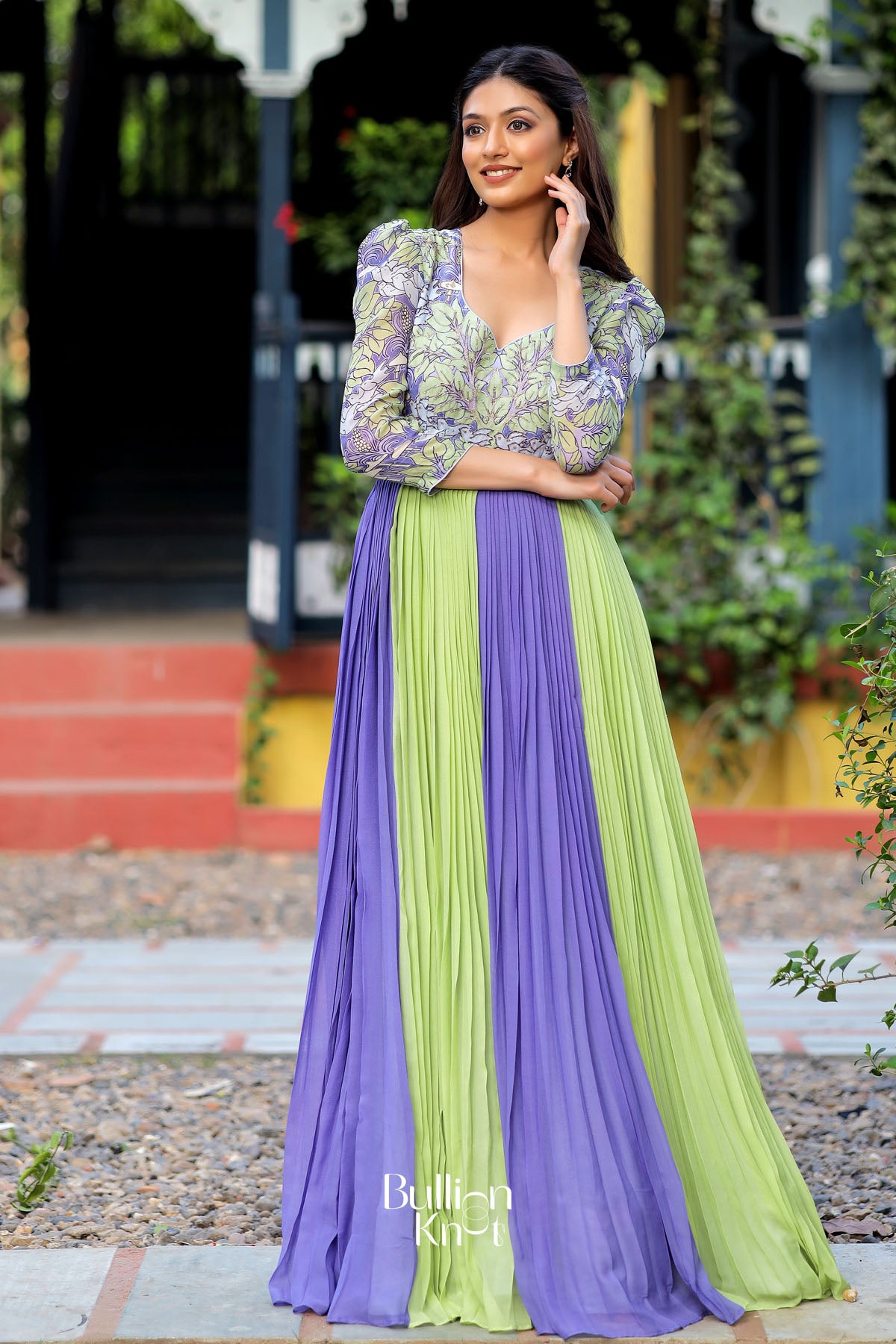 Songbird Georgette Dress In Lilac