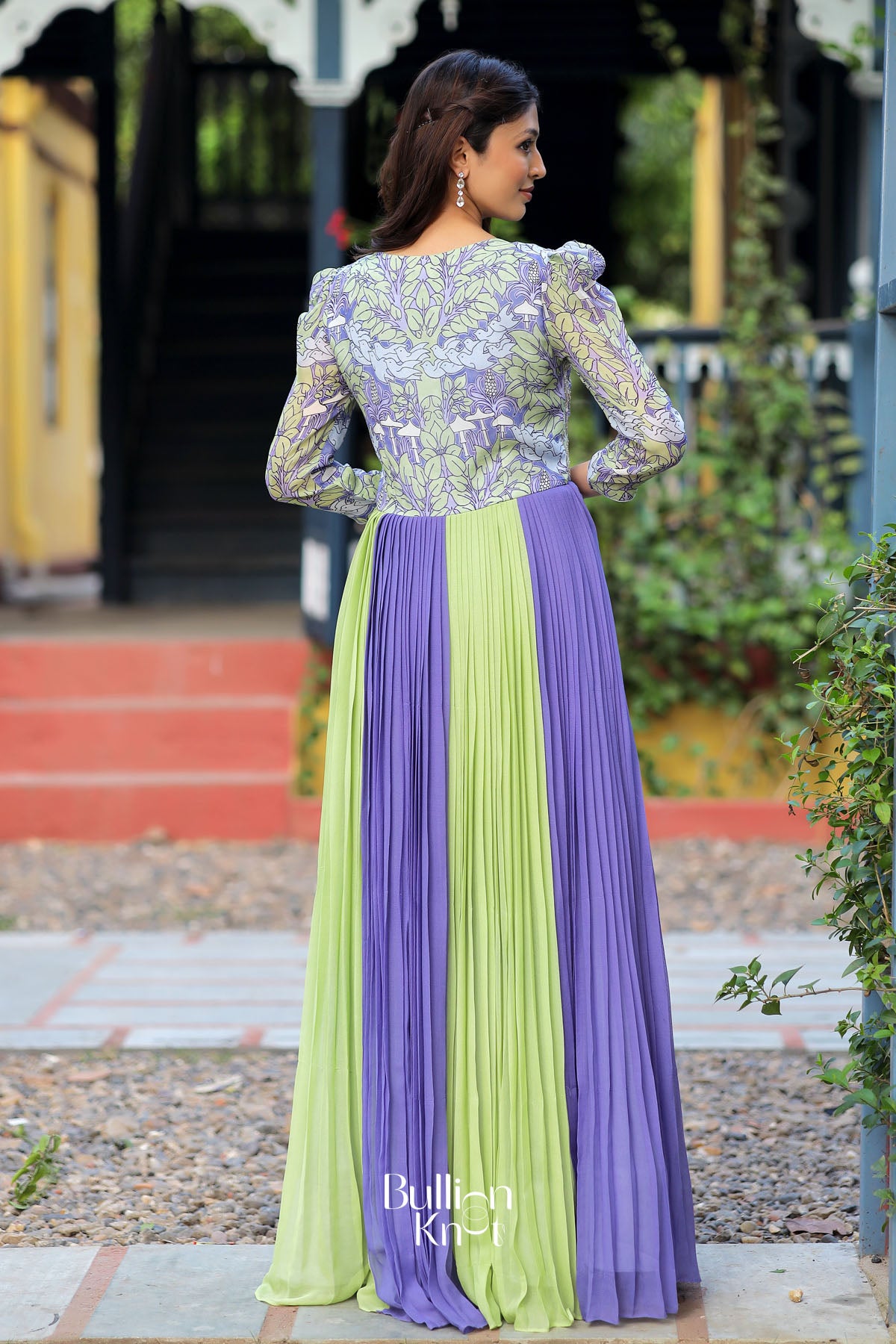 Songbird Georgette Dress In Lilac