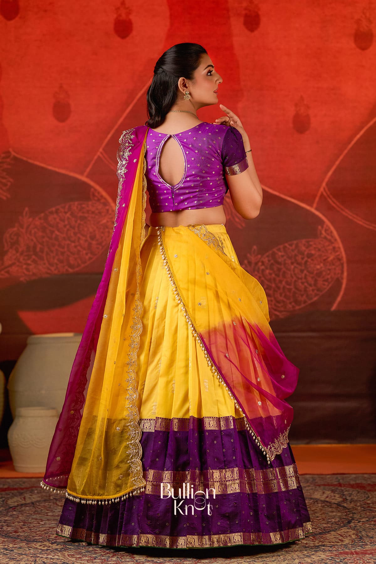 Suryaani Banarasi Yellow Lehenga Set for Festivities