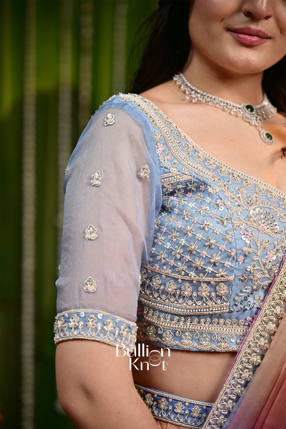 Vasundhara Rainbow Organza Lehenga Set