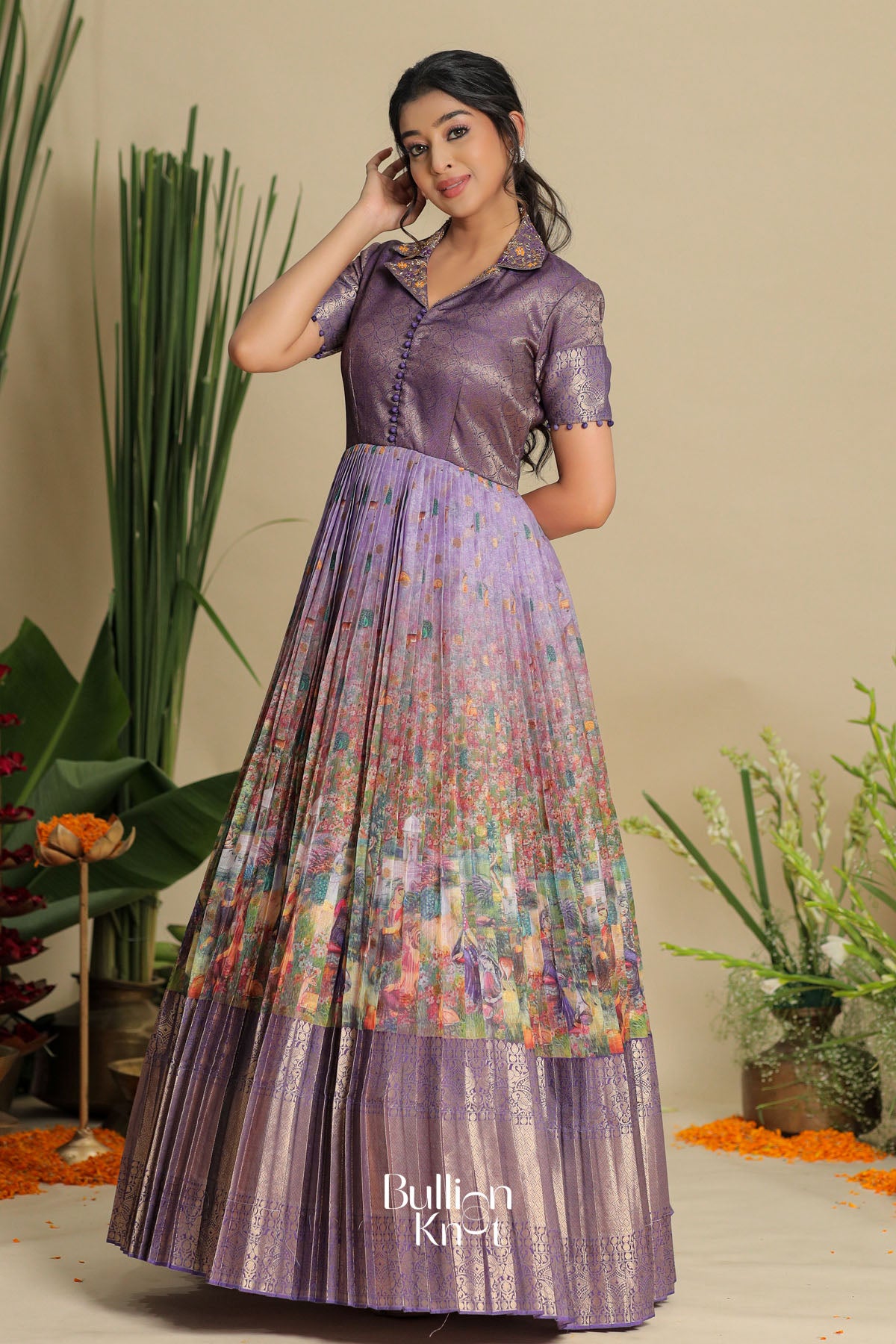 Vedika Kota Zari Pattu (Dress) in Lavender