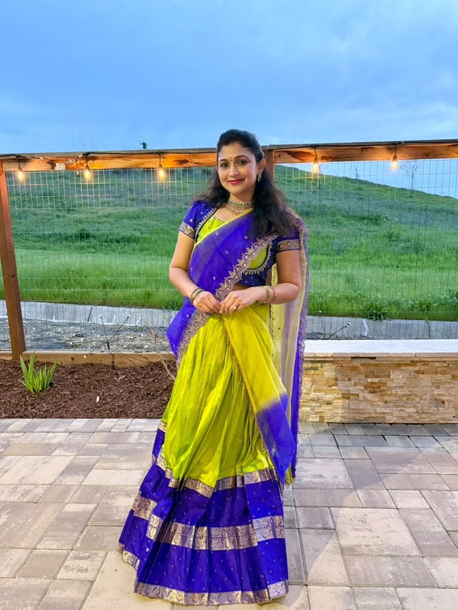 Nishkala Gadval Lehenga Set in Lime