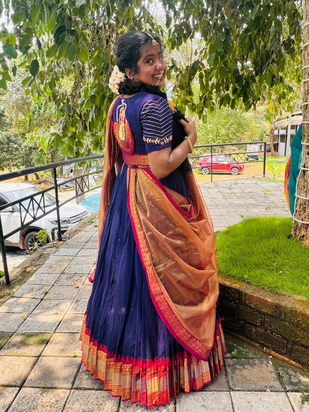 Mahalaxmi Half Saree in Purple