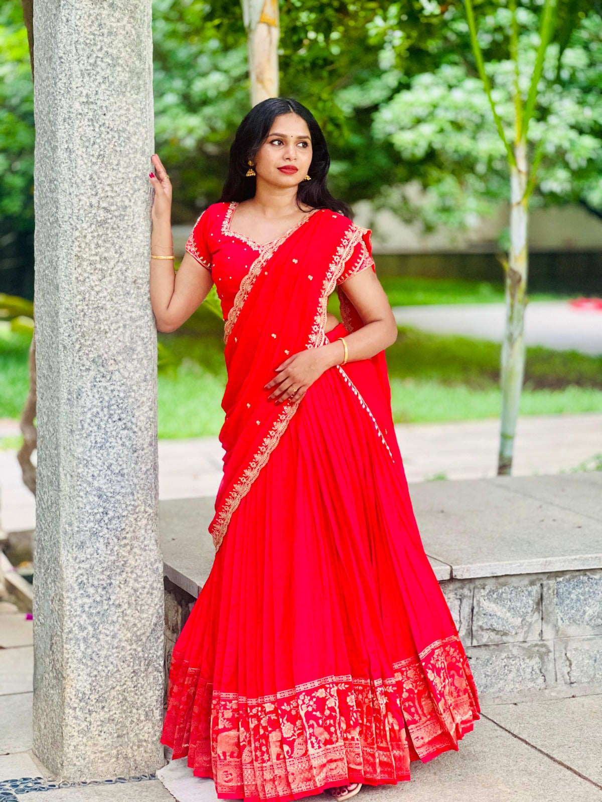 Maharani Lehenga Set in Red