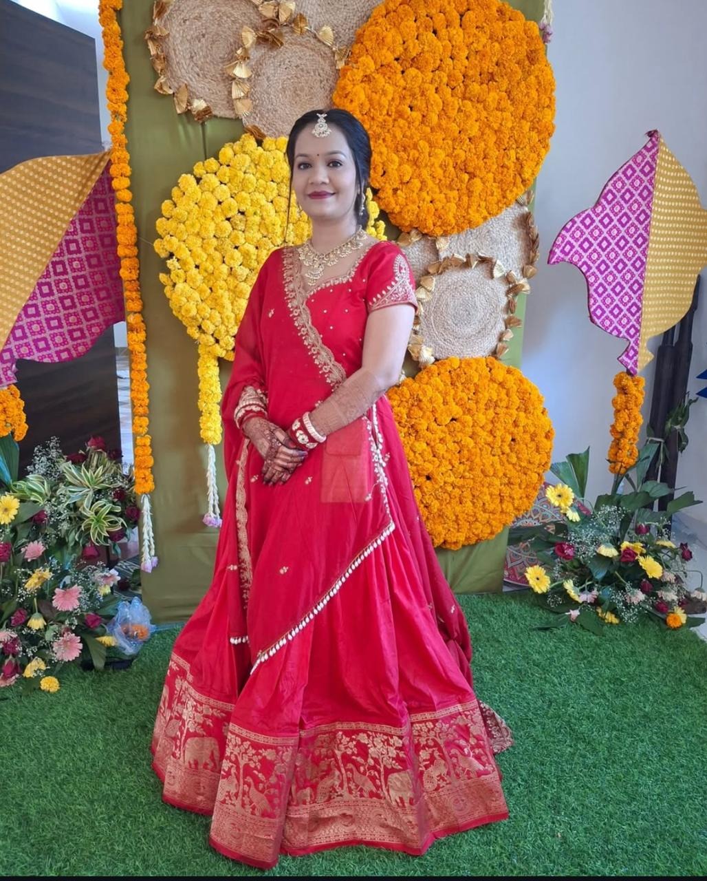 Maharani Lehenga Set in Red