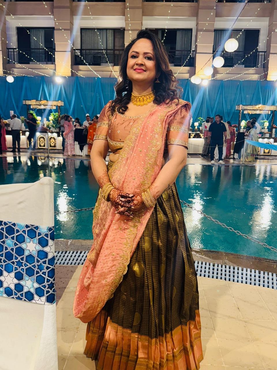 Tamannaah Lehenga Set in Copper
