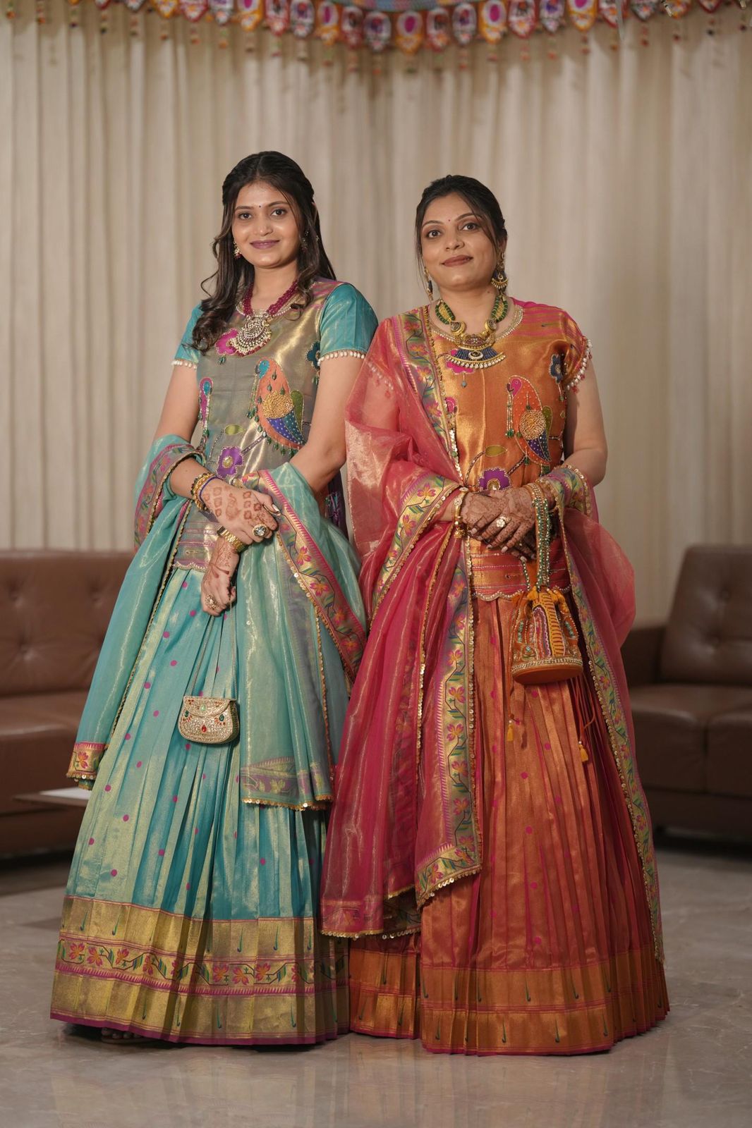 Morni Paithani Silk Lehenga Set with Jacket for Elegance
