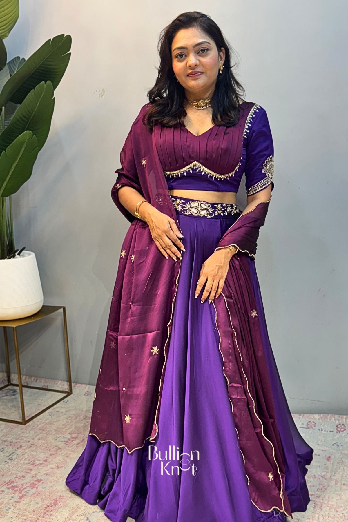 Ariana Charm Lehenga Set in Purple