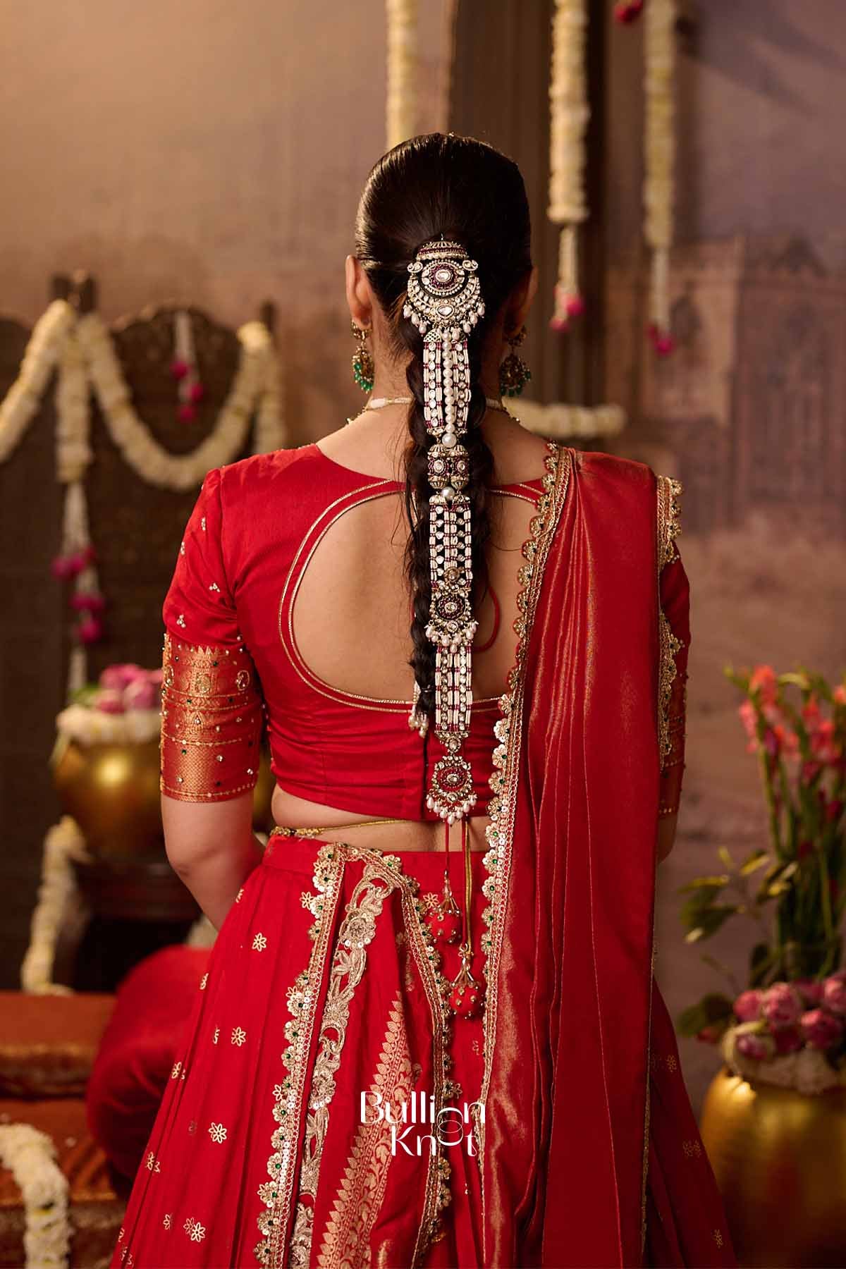 Hardika | Viscose Dola Scarlet Red Lehenga Set for Royal Receptions