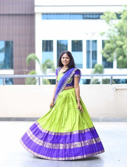 Nishkala Gadval Lehenga Set in Lime