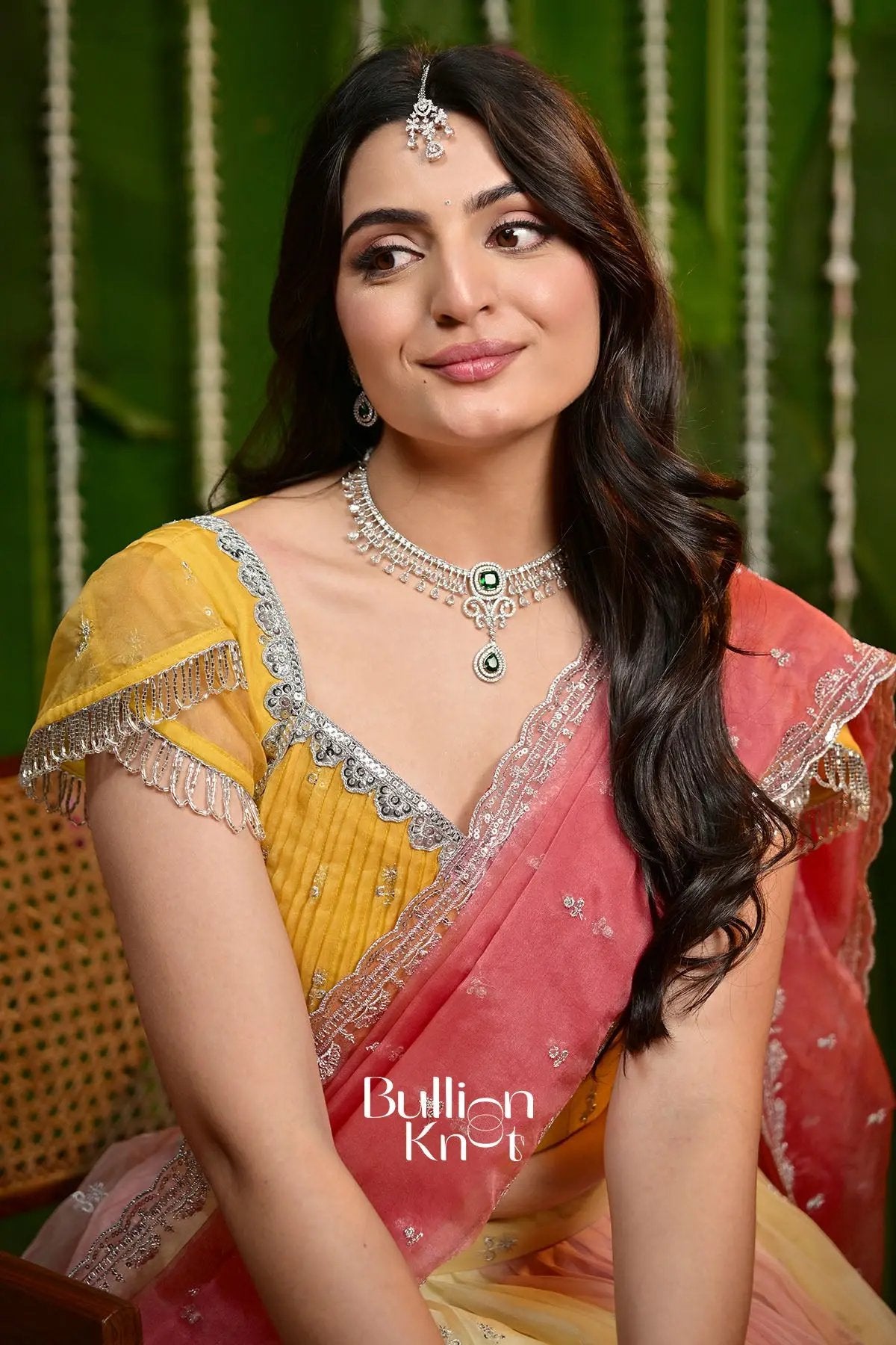 Kamaya Yellow Organza Madhubala Lehenga Set