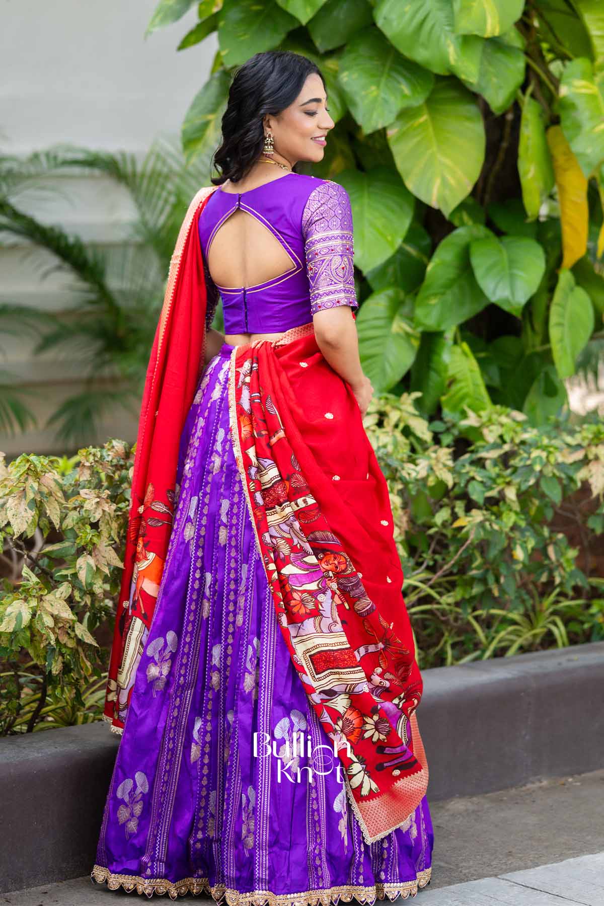Paridhaan | Purple and Red Wedding Lehenga