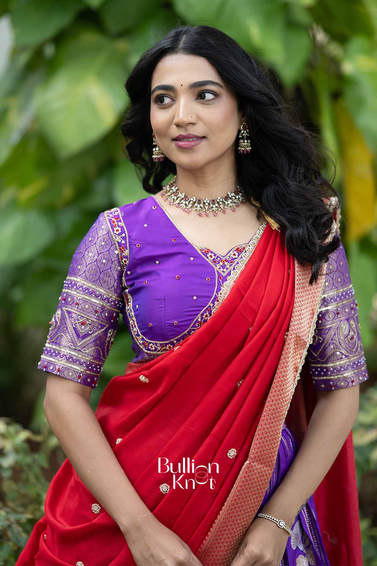 Paridhaan | Purple and Red Wedding Lehenga