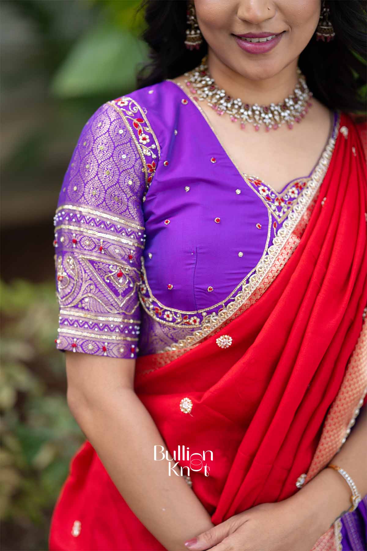 Paridhaan | Purple and Red Wedding Lehenga