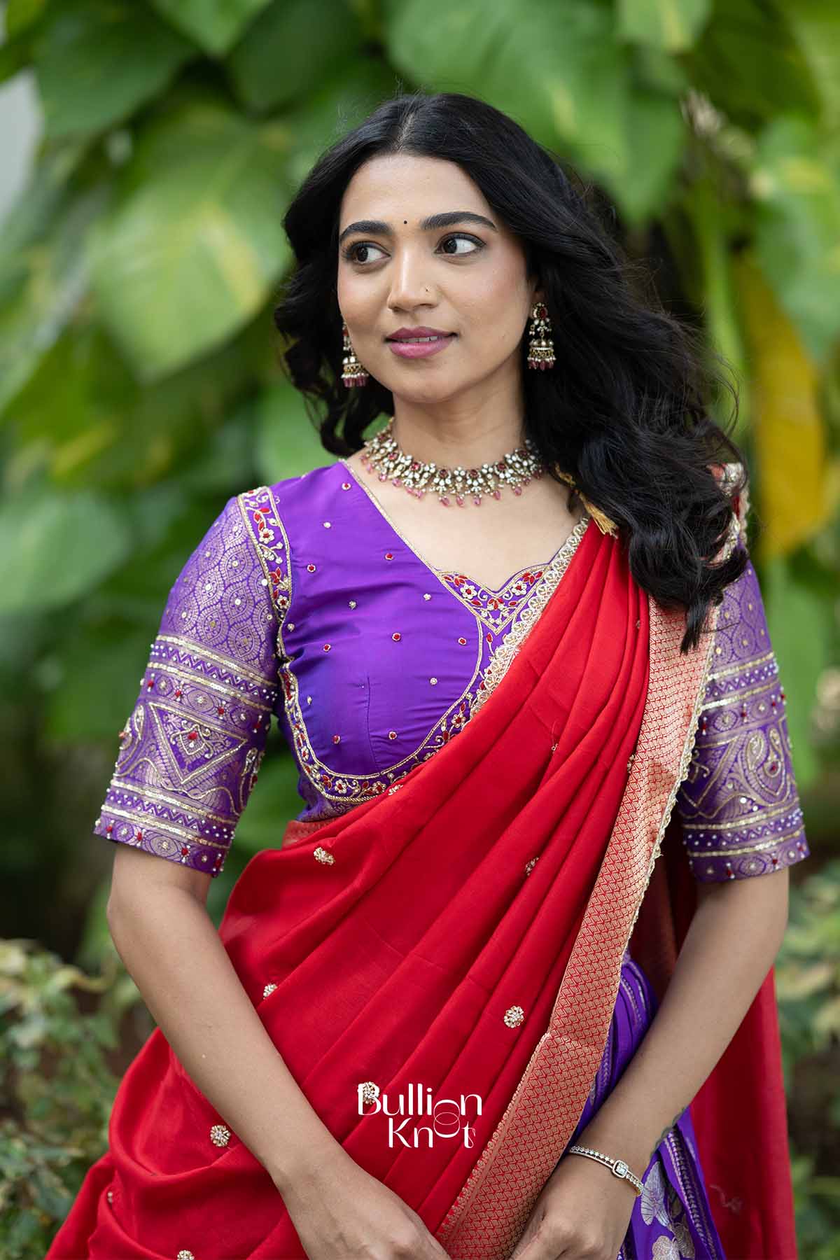 Paridhaan | Purple and Red Wedding Lehenga