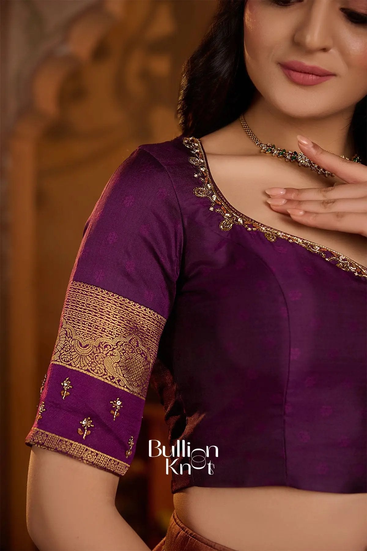 Ruprekha Gadval Silk Lehenga Set In Rust