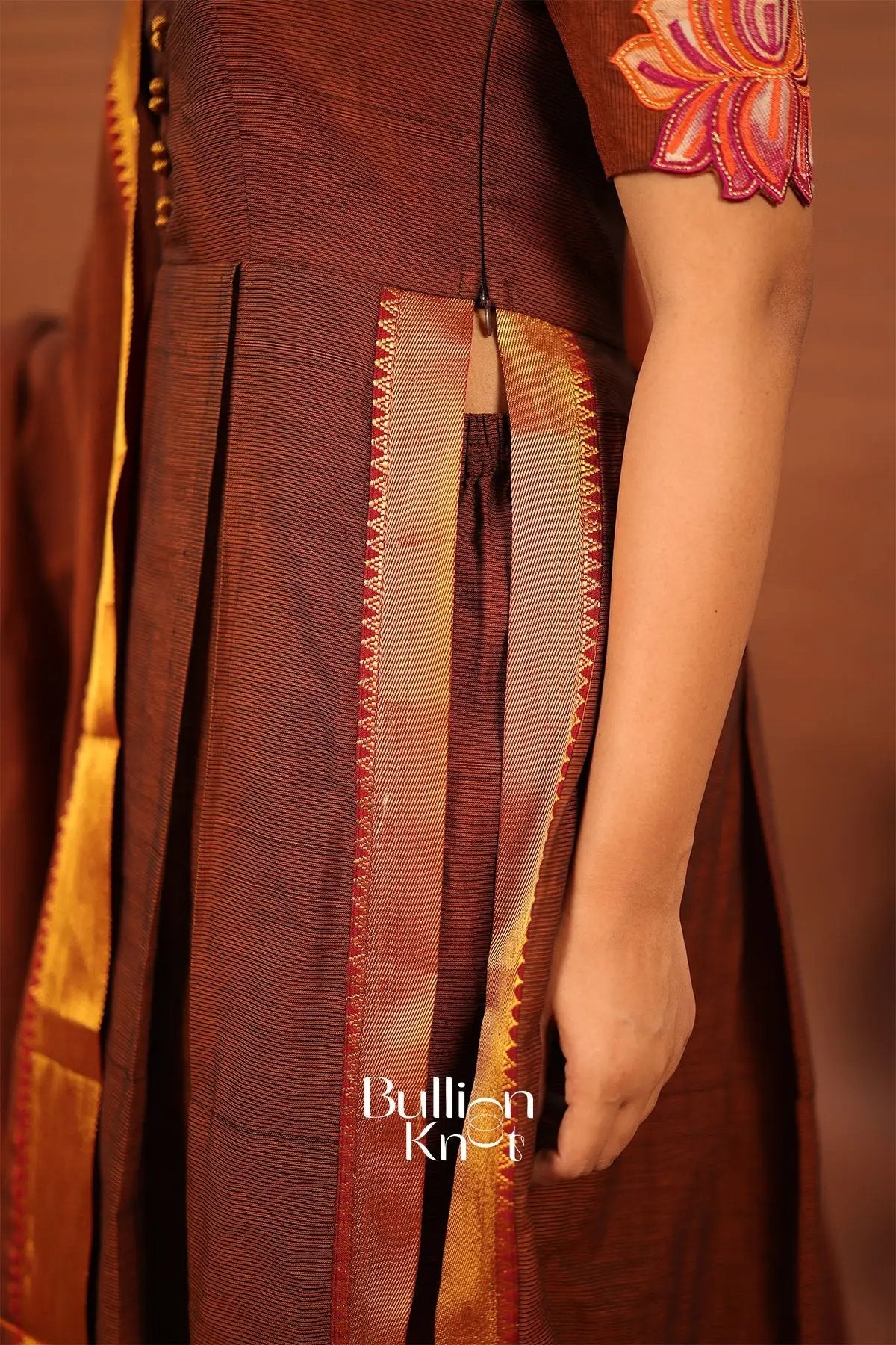 Rutuja Brown Handloom Kurta Set