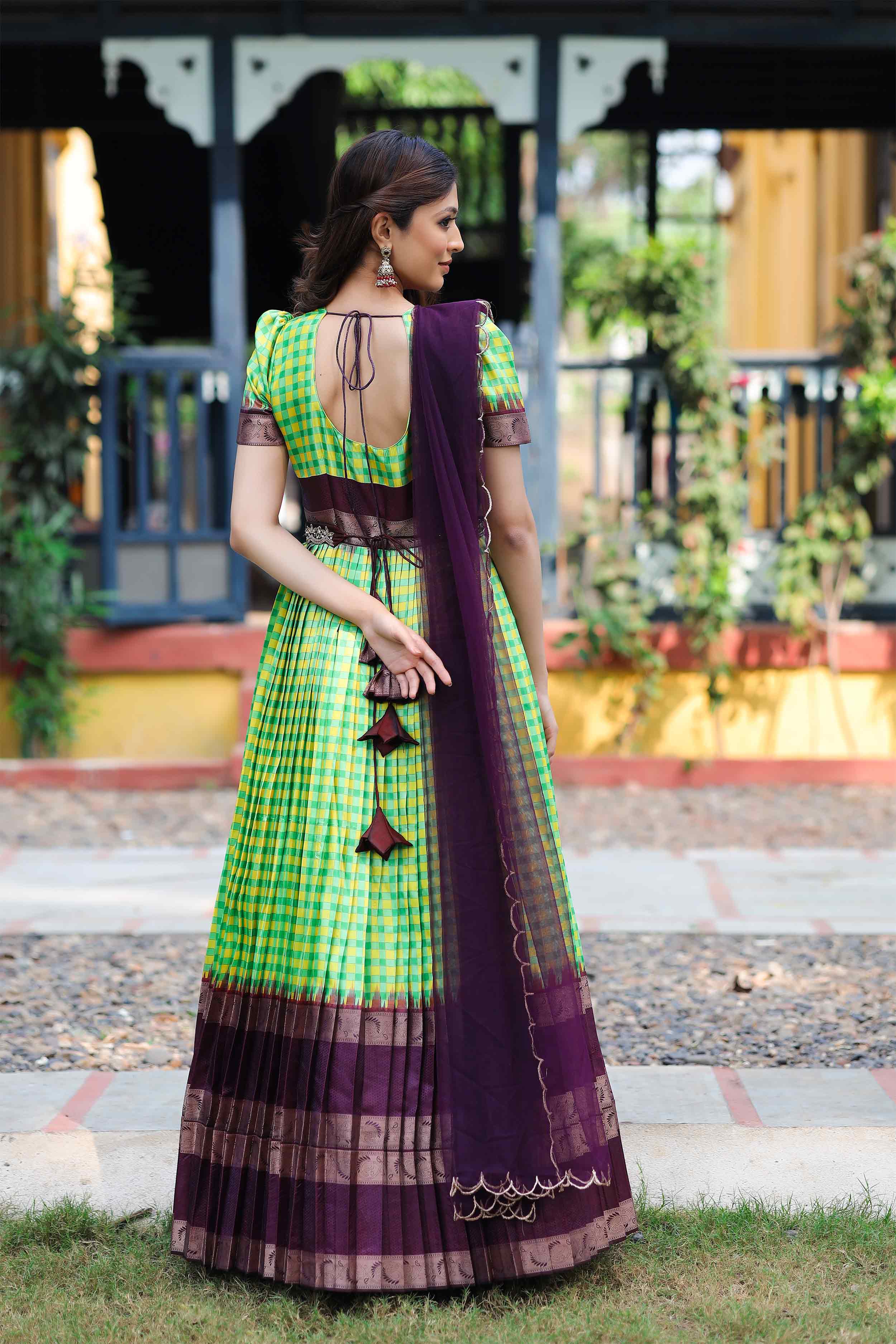 a woman in Banarasi Dress