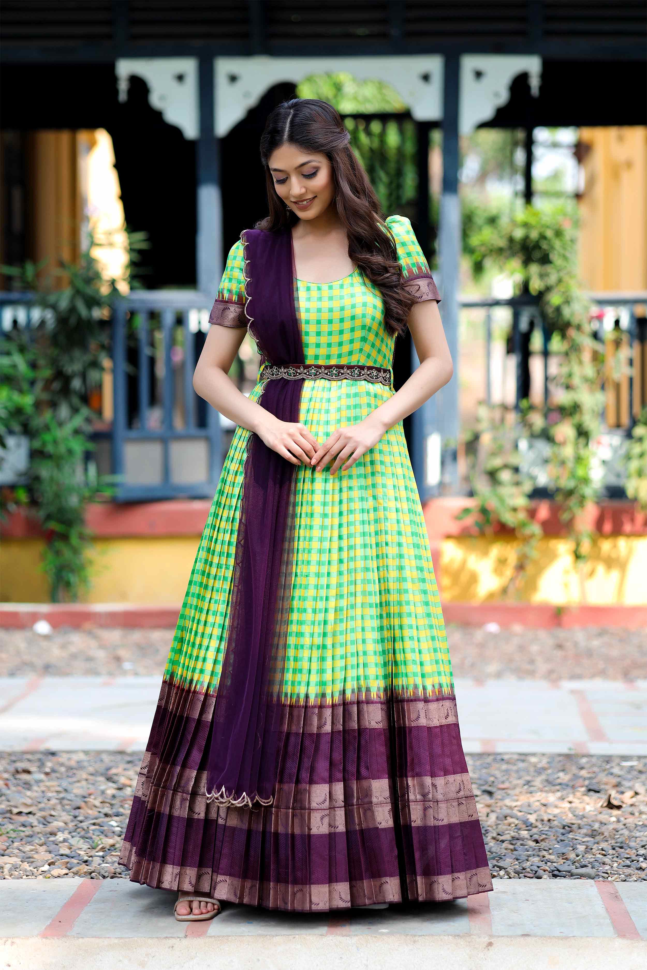 a woman in pattu pavadai