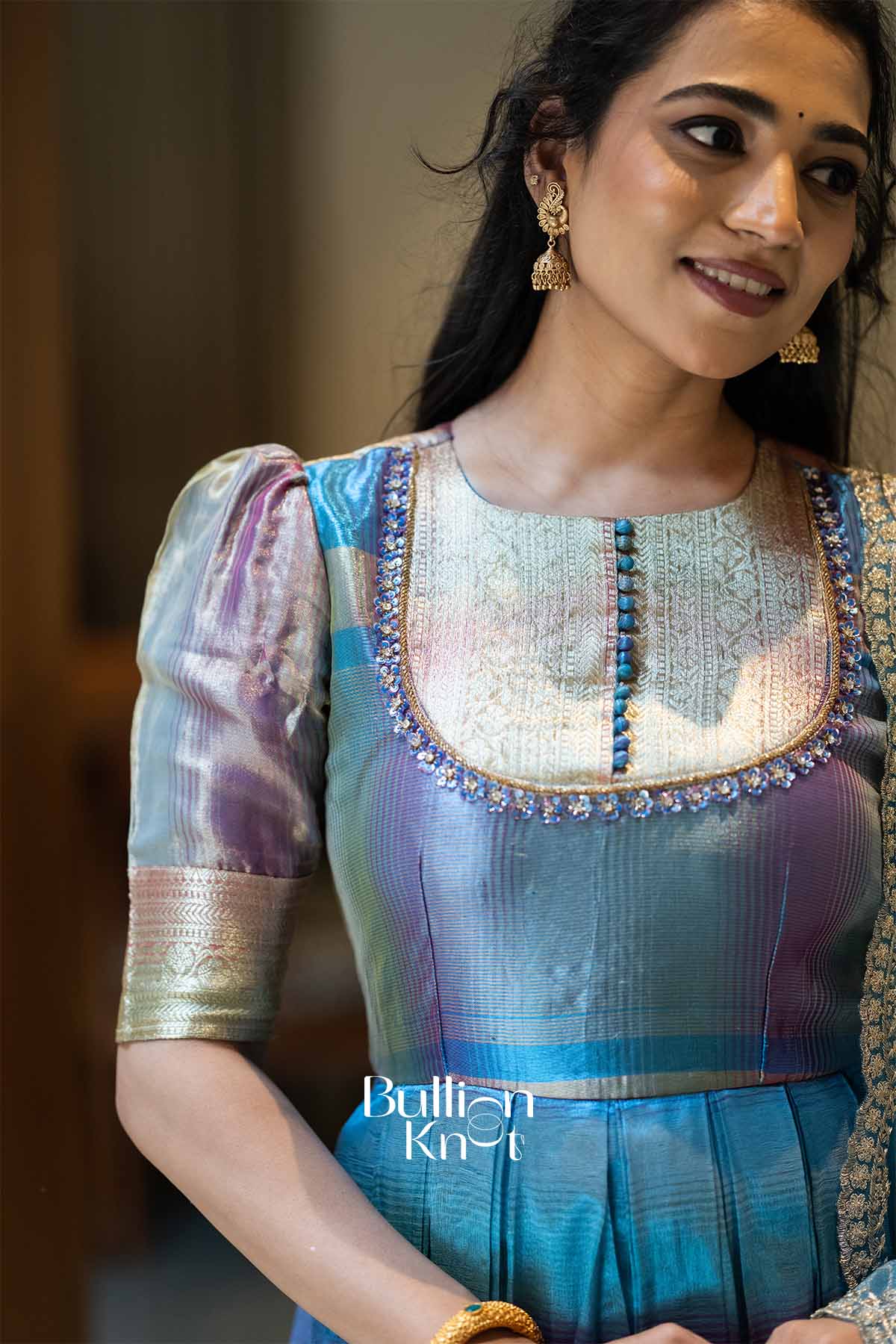 Uma Pattu Blue Orgenza Dress
