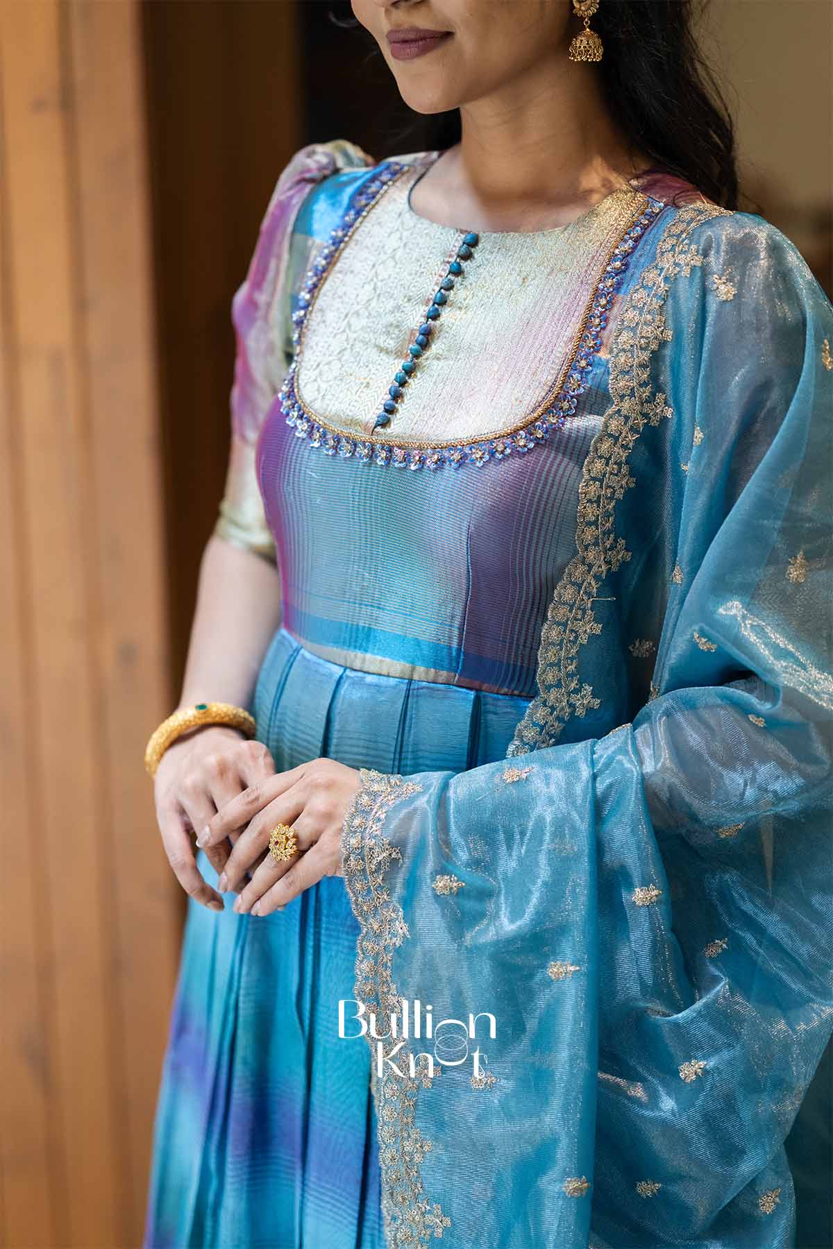 Uma Pattu Blue Orgenza Dress