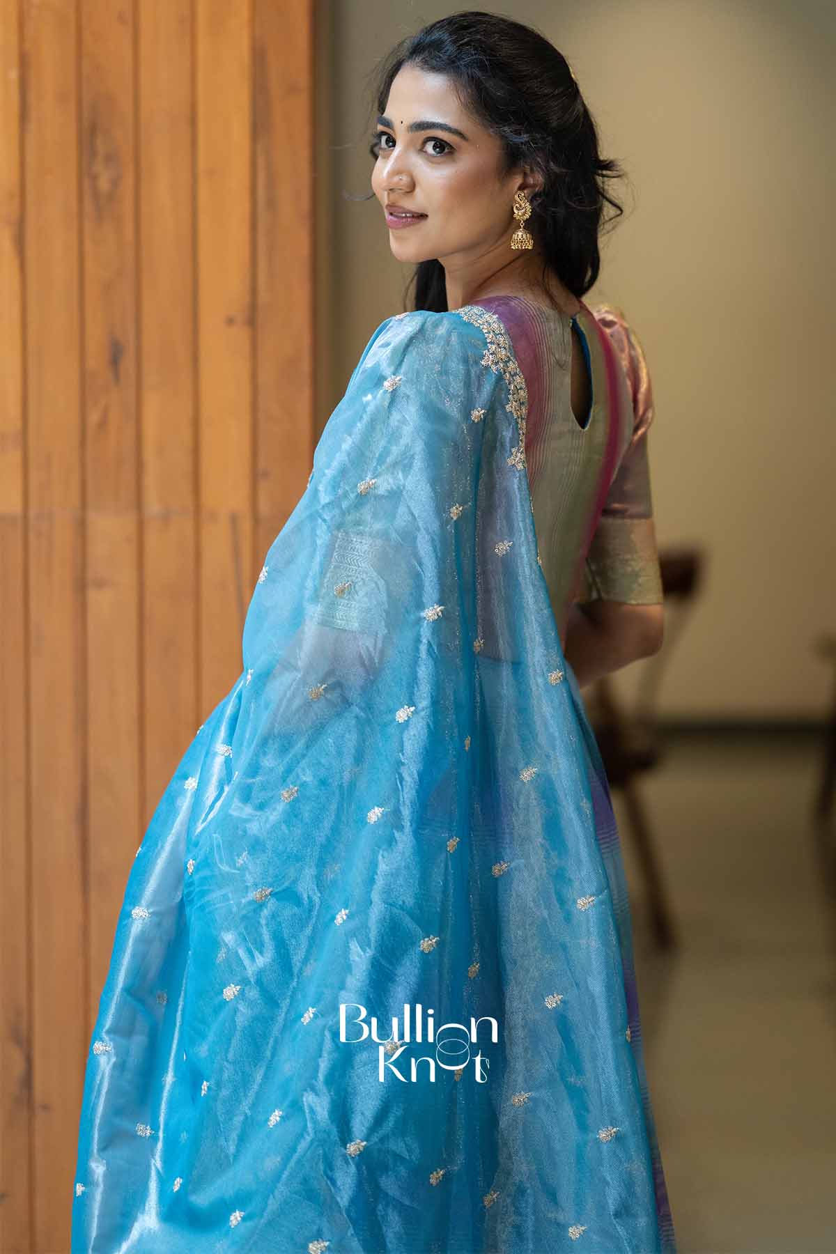 Uma Pattu Blue Orgenza Dress