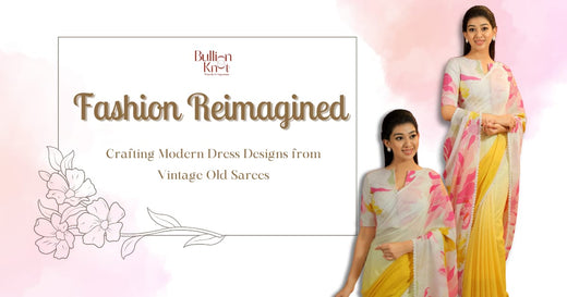modern old saree dress design by bullion knot