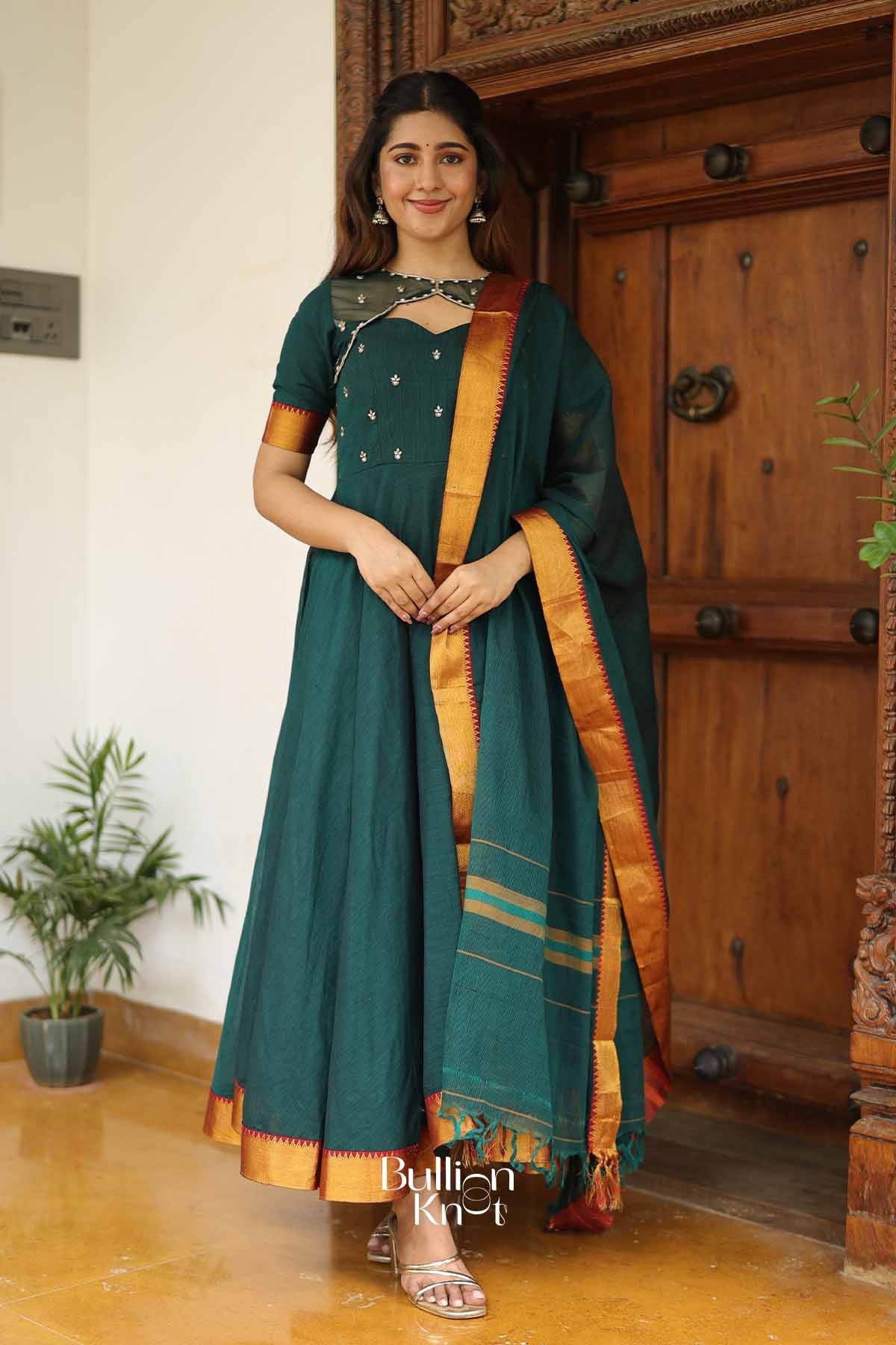 Nilaya Green Anarkali Dress for Festive Occasions