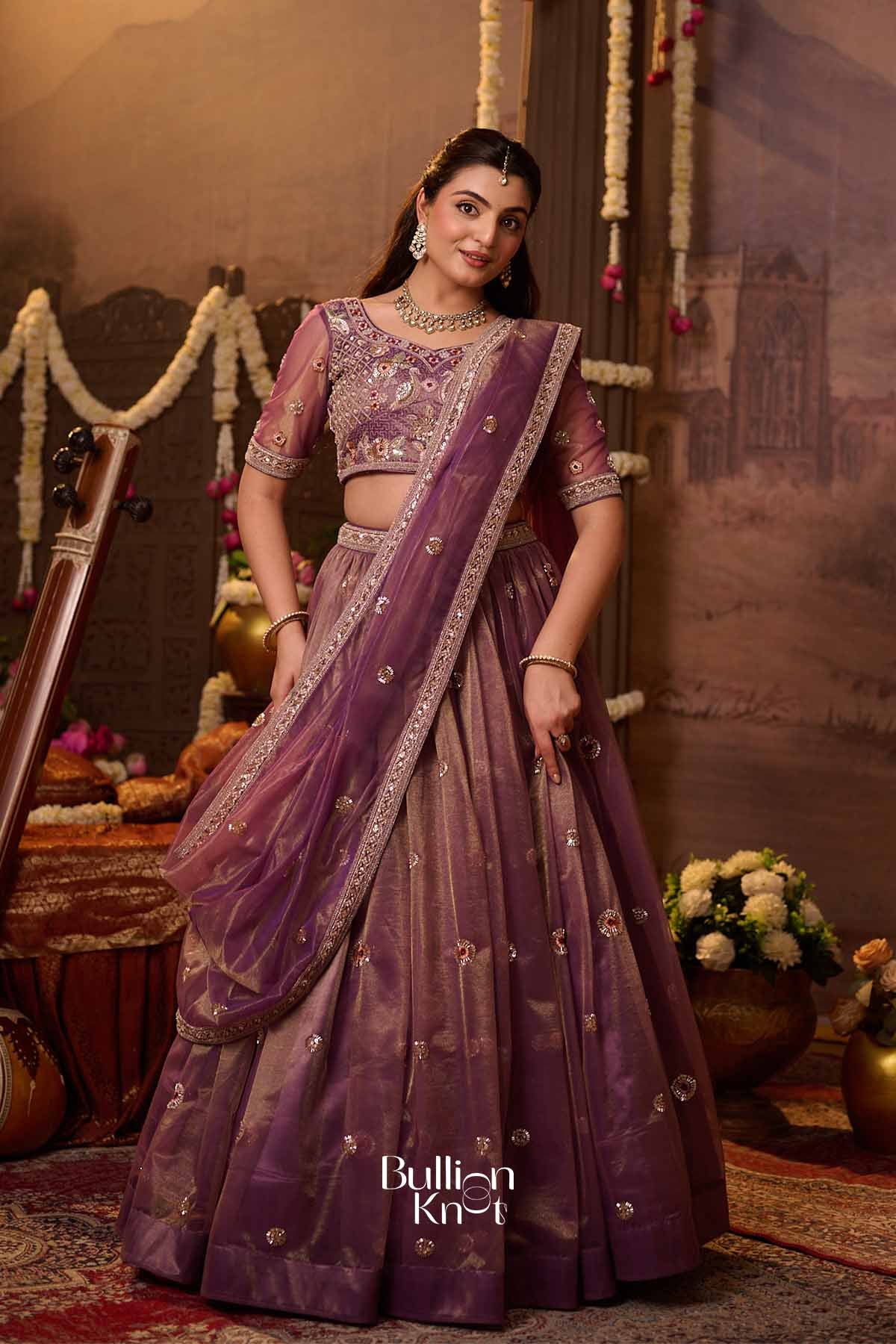 Ishira | Premium Organza Tissue Lehenga for Bridal Gatherings
