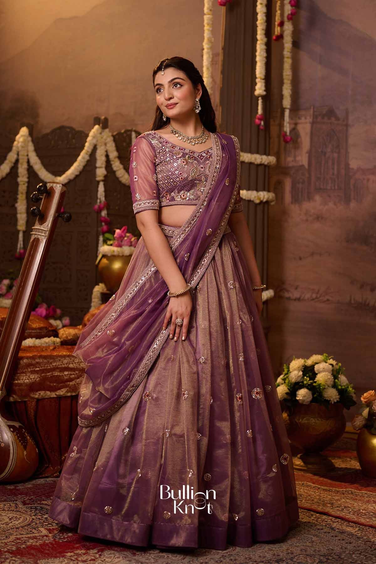 Ishira | Premium Organza Tissue Lehenga for Bridal Gatherings
