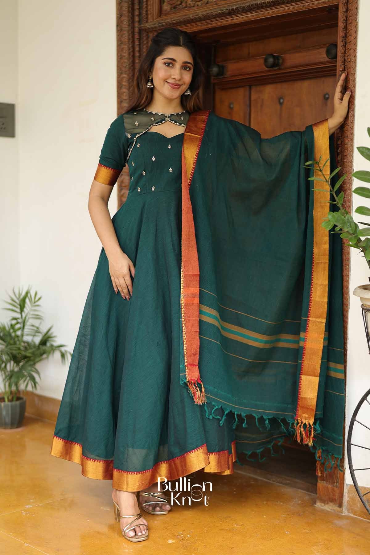 Nilaya Green Anarkali Dress for Festive Occasions