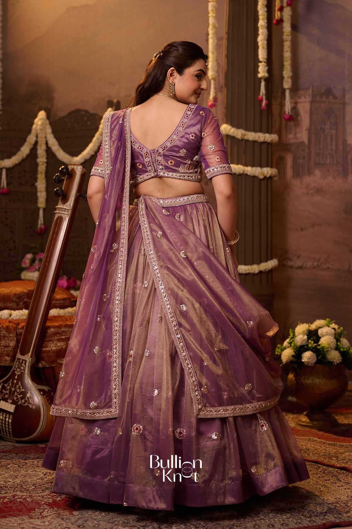 Ishira | Premium Organza Tissue Lehenga for Bridal Gatherings