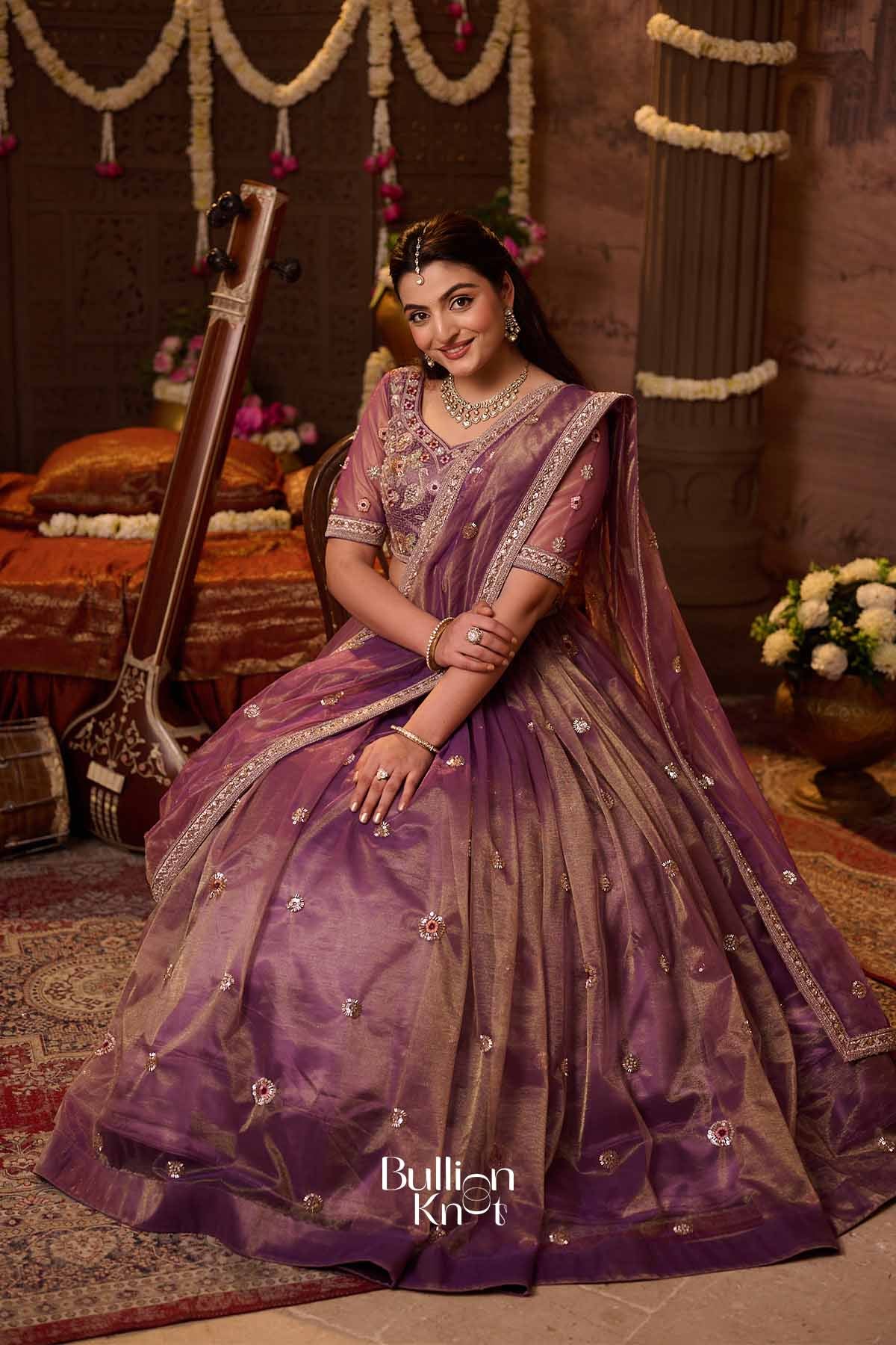Ishira | Premium Organza Tissue Lehenga for Bridal Gatherings