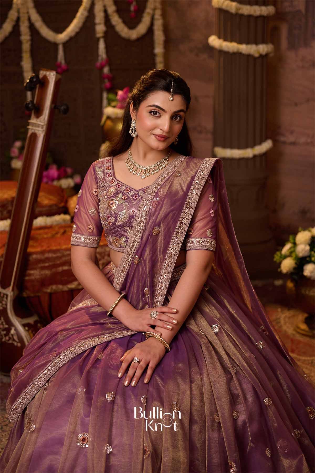 Ishira | Premium Organza Tissue Lehenga for Bridal Gatherings