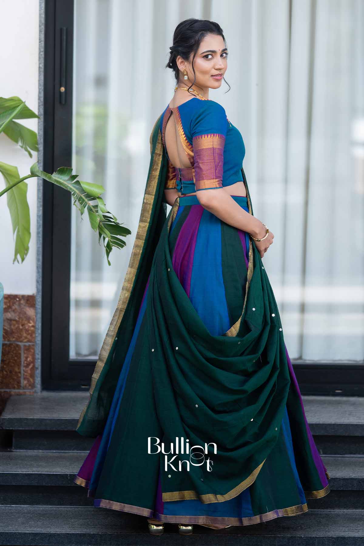 Navrang | Multicolor Handloom Half Saree | Festive Celebration