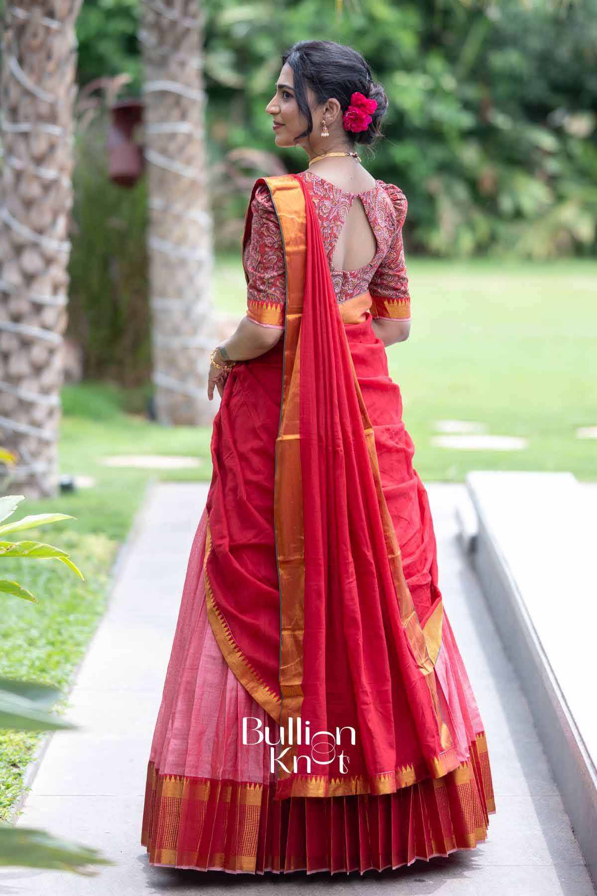 Kumkum | Pink Handloom Half Saree | Festive Radiance