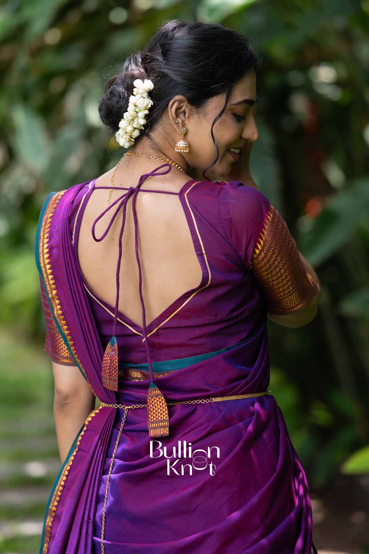 Nazakat | Magenta Handloom Half Saree | Festive Charm