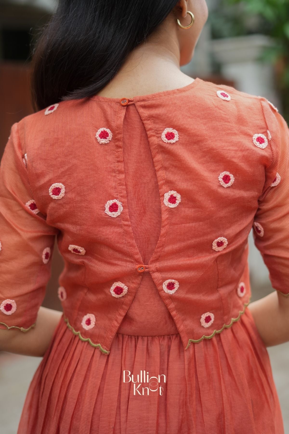 Delina Kota Doria Midi(Dress) in Rustic