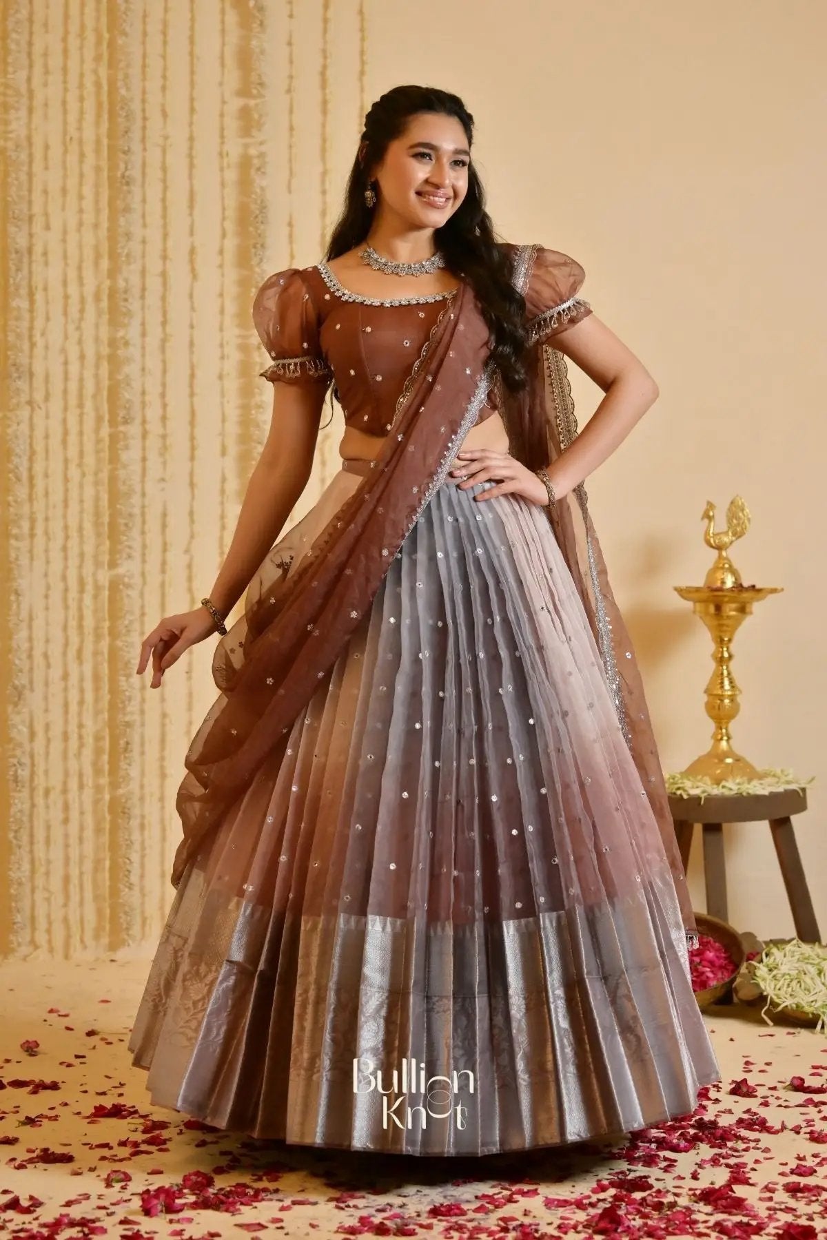 Shabdika Lehenga Set in Brown