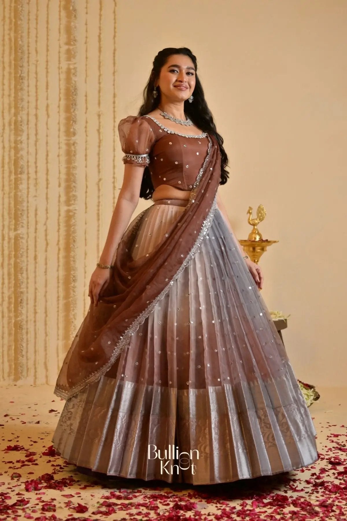 Shabdika Lehenga Set in Brown