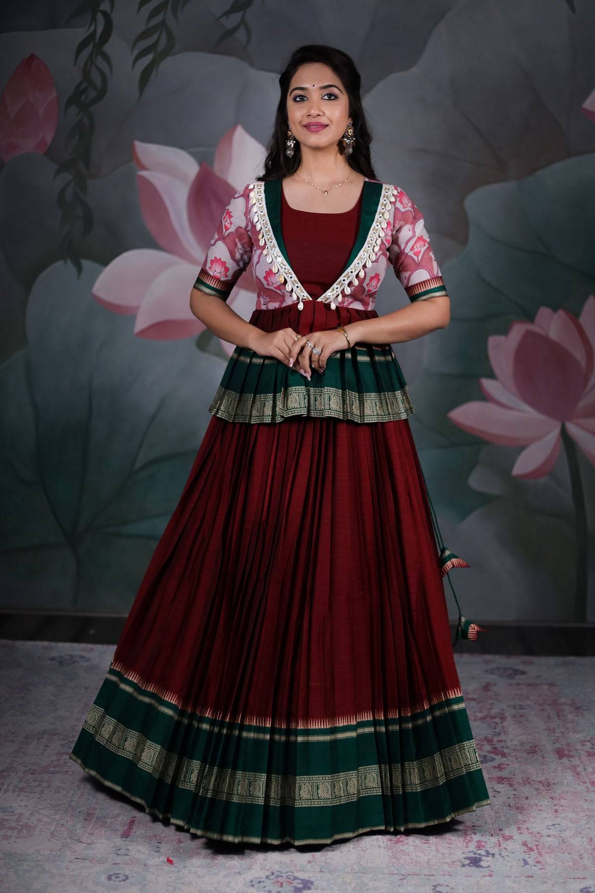 Sita Peplum Handloom Lahenga Set - Bullionknot