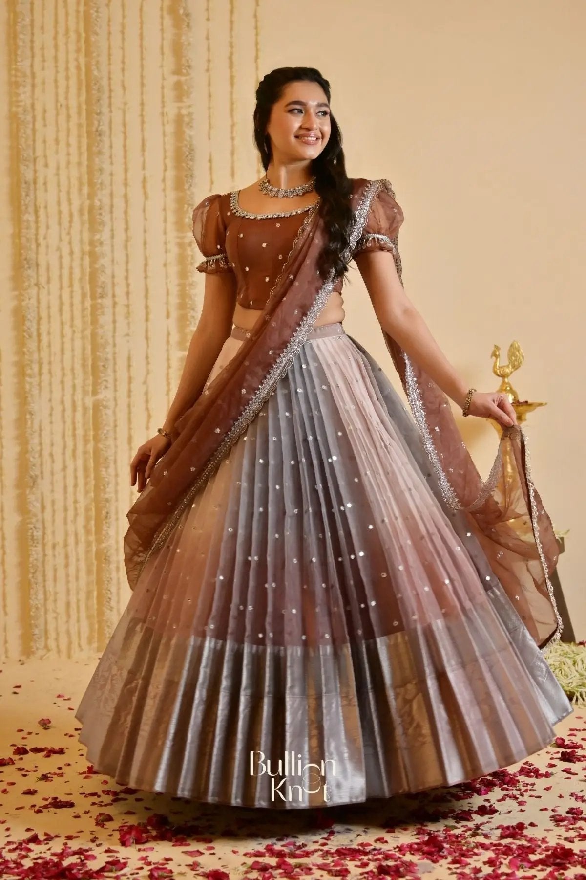 Shabdika Lehenga Set in Brown