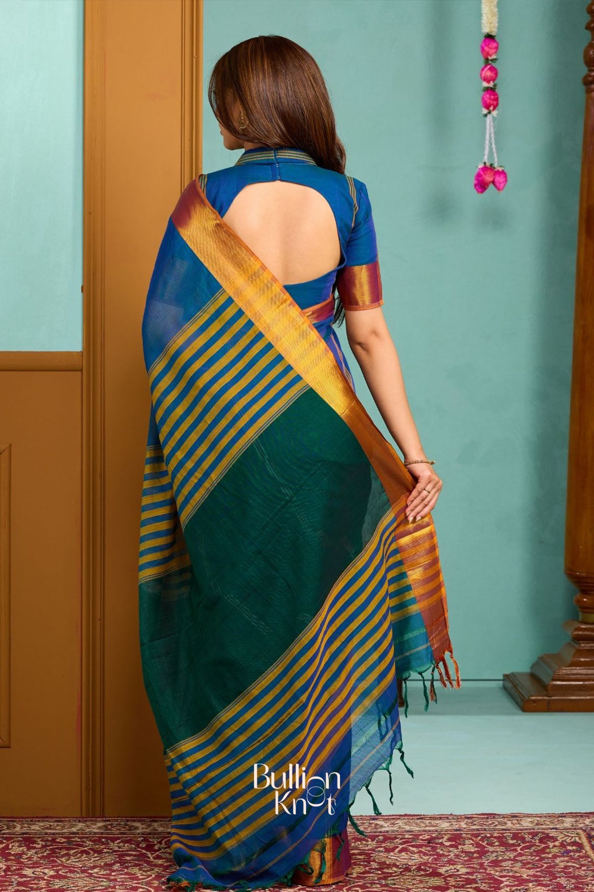 Babita Handloom Saree in Royal blue