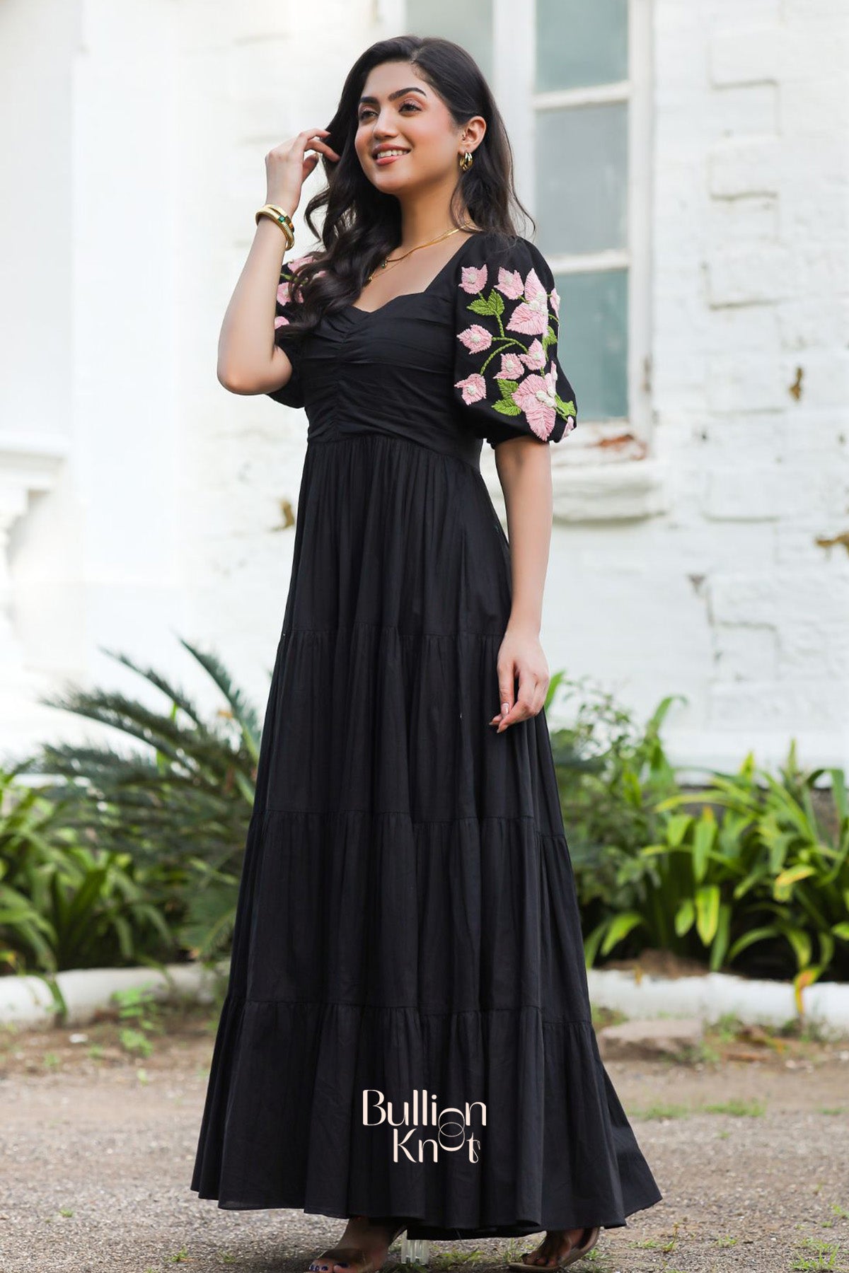 Bougainvillea Maxi (Dress) in Black