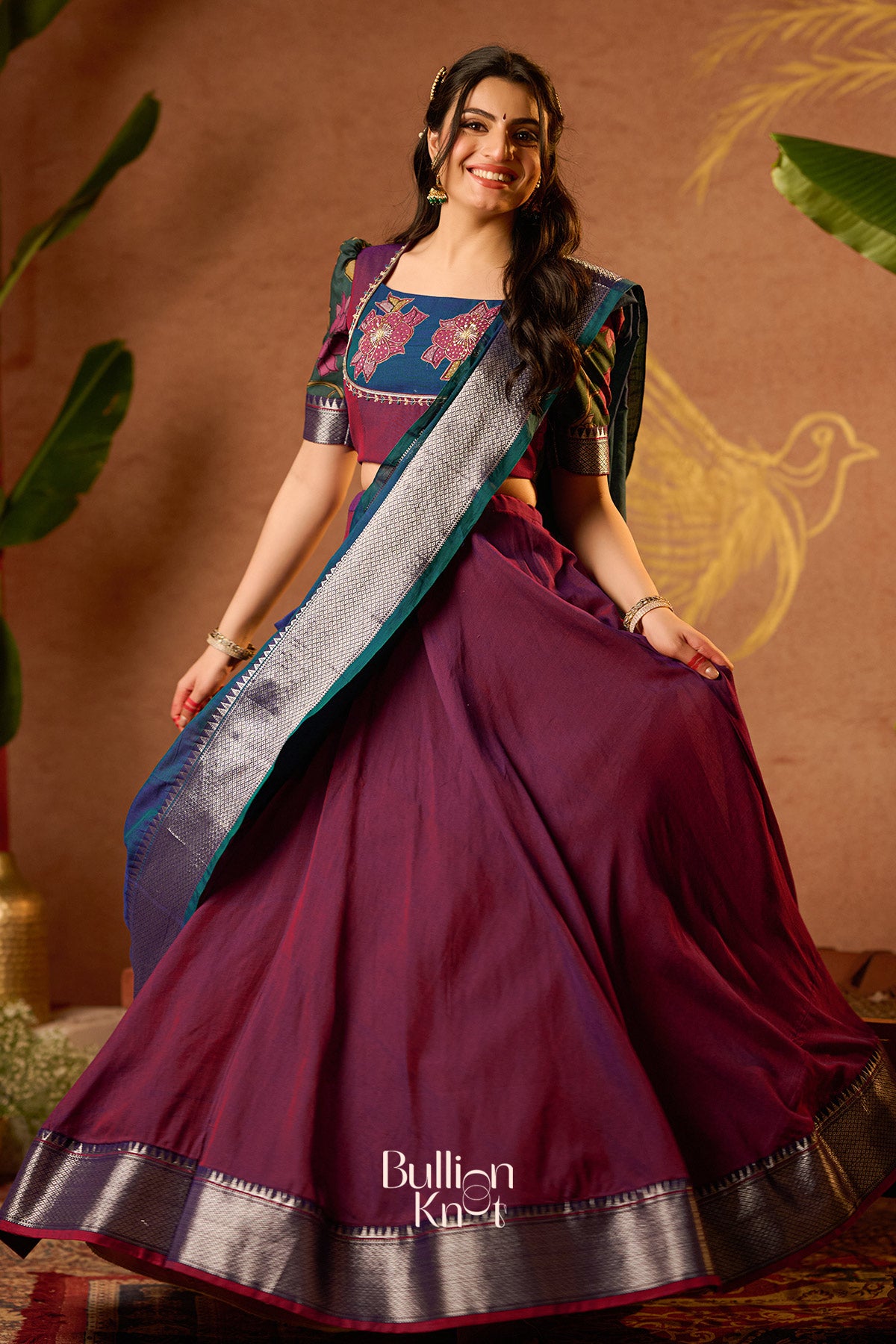 Vamika Lehenga Set in Wine