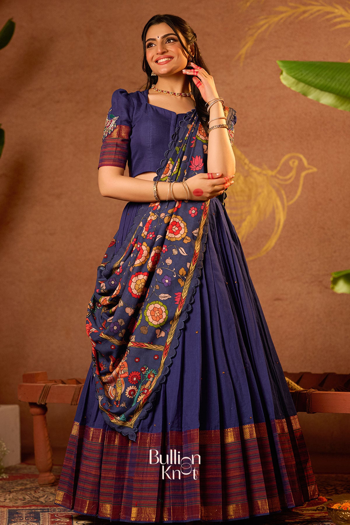 Mrigmallika Lehenga Set in Blue