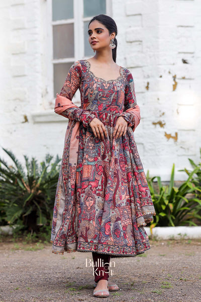 Kuhu Anarkali (Dress) in Maroon